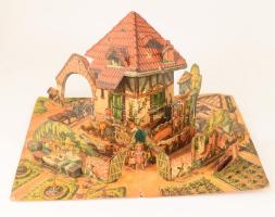 Állatmesék, kihajtható 3D-s mesekönyv, kopott félvászon-kötésben, néhány helyen törésnyommal, sérülé...