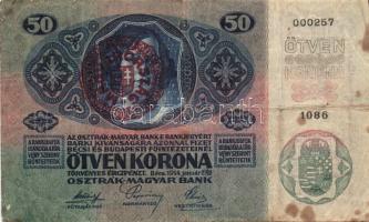 1914. 50K "Magyarország" piros körbélyegzővel T:III