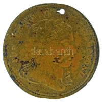 Németország DN "Für Gott und Vaterland / Gott Segne Mein Volk und Mein Reich" kétoldalas Cu zseton (30mm) T:VF,F, lyukasztott Germany ND "Für Gott und Vaterland / Gott Segne Mein Volk und Mein Reich" two-sided Cu token (30mm) C:VF,F, holed