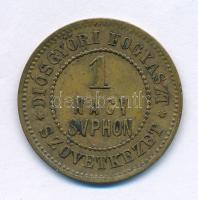 DN "Diósgyőri Fogyasztási Szövetkezet - 1 Nagy Syphon" bronz élelmiszerbárca T:VF, kis patina