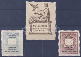 1928 LEHE 2 db és Strigonium kirándulás 1 db emlékbélyeg