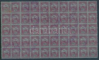 1913 Turul 50f 50-es ívdarab, gumibélyegzővel