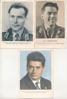 6 db MODERN szovjet űrhajós képeslap / 6 modern Soviet astronauts postcards