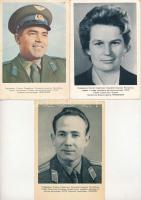 6 db MODERN szovjet űrhajós képeslap / 6 modern Soviet astronauts postcards