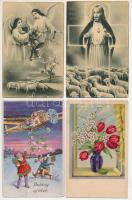 7 db RÉGI üdvözlőlap / 7 pre-1945 greeting postcards