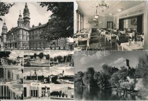 GYŐR - 11 db MODERN város képeslap, közte 1 RÉGI fotó / 11 modern Hungarian town postcards, with 1 p...