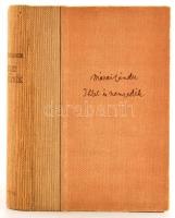 Márai Sándor: Ihlet és nemzedék. Bp., 1946, Révai. Kiadói félvászon kötés, belül a gerincnél levált,...