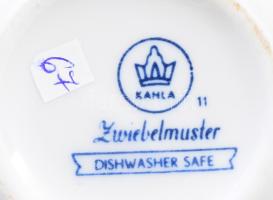 Kahla hagymamintás 4 részes szervírozó szett, jelzett, hibátlan, m: 24,5 cm