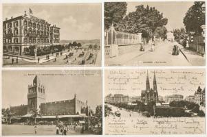 17 db MODERN fénymásolat régi város képeslapokról / 17 modern copies of pre-1945 postcards