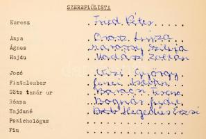 1976 Horizont - technikai forgatókönyv, írta: Marosi Gyula, Gábor Pál, MAFILM IV. Játékfilmstúdió, 8...