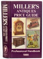 Miller's Antiques Price Guide. 1990 (Volume XI.) Compiled and edited by Judith and Martin Miller. [Cranbrook], 1990, Miller Publications. Angol nyelven. Gazdag, izgalmas képanyaggal illusztrált. Kiadói kartonált papírkötés, kissé kopott, kissé sérült gerinccel.