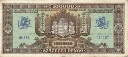 1920. 2K + 1945. 100.000P + 1946. 1000.000.000MP mindkettő "Magyar Éremgyűjtők... vándorgyűlése...