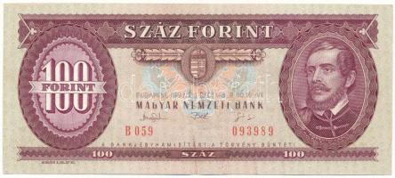 1993. 100Ft "B 059 093989" nyomdai festékfoltok T:F szép papír Adamo F38
