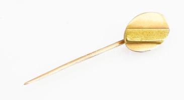 14K arany (Au) bross, nettó: 1,2 g, h: 3,5 cm