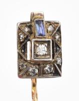 14K arany (Au) bross cirkón kövekkel br 1,6 g