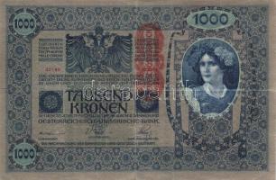 1902. 1000K (3x) függőleges, ill. vízszintes "Deutschösterreich" fny-okkal T:II,III