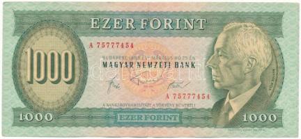 1983. március 25. 1000Ft "A 75777454" T:F erős papír Adamo F44