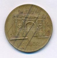 Románia 1935 k. 20L "Arcul de Triumf" kétoldalas sárgaréz zseton (29mm) T:VF, patina
Romá...