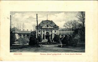 1911 Pöstyén, Piestany; Ferenc József gyógyfürdő. W. L. Bp. 4388. 1910. Schultz Paula kiadása / spa (EM)