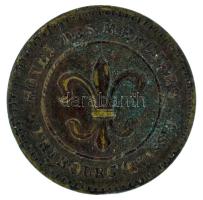 Svájc DN Fribourg 5c "Hotel des Merciers" kétoldalas sárgaréz kereskedelmi zseton (19mm) T...