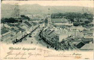 1901 Eperjes, Presov; Fő utca. Edgar Schmidt (Dresden) / main street (r)