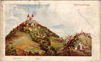Selmecbánya, Schemnitz, Banska Stiavnica; Kálvária. Joerges Á. özv. és fia 14. sz. / Calvary (fl)