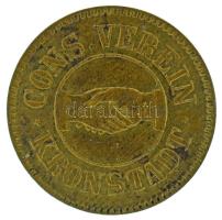 Oroszország / Kronstadt DN "10 MARKE - KREUZER / CONS. VEREIN KRONSTADT" kétoldalas sárgar...