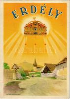1940 Erdélyi részek visszacsatolásának emlékére. Megjöttünk testvérek! Hozzuk a szívünket, de ha kell, Erdélyért adjuk a vérünket! / entry of the Hungarian troops to Transylvania, irredenta propaganda s: Németh N. (EB)