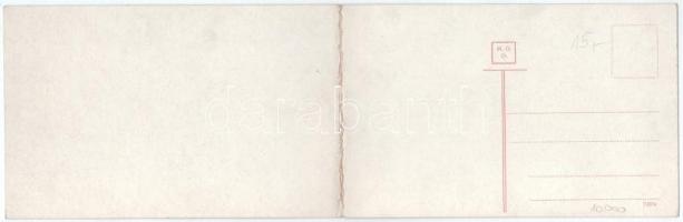 Ada Kaleh (Orsova), Török sziget. 2-részes kinyitható panorámalap / Turkish island - 2-tiled folding...