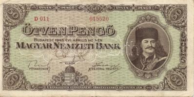 1945. 50P (9x) T:III,III/IV