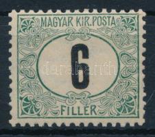 1905 Zöldportó II. 6f bélyeg 11 3/4 : 12 fogazással (9.000)