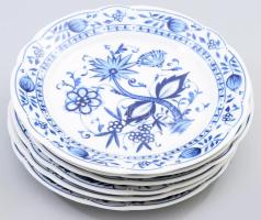 Kahla hagymamintás 6 darab desszertes tányér, jelzett, hibátlan, d: 19 cm