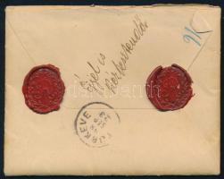 1898 30kr ajánlott viaszpecsétes levélen, teljes tartalommal "ZALA-SZENT-GRÓT" - "TÚR...