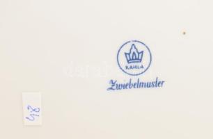 Kahla hagymamintás 6 darab nagytányér, jelzett, hibátlan, d: 23,5 cm