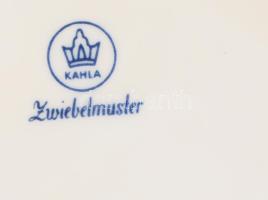 Kahla hagymamintás 6 darab mélytányér, jelzett, hibátlan, d: 24 cm