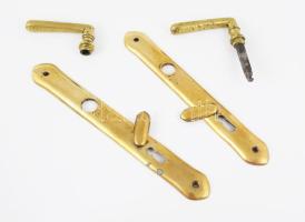 Régi bronz ajtókilincs és zárcímke