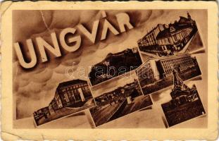 1942 Ungvár, Uzshorod, Uzhhorod, Uzhorod; részletek / multi-view postcard + "KIRÁLYHÁZA PU. LEVÉLSZEKRÉNYBŐL" (EB)