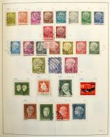 NSZK + Berlin tartalmas gyűjtemény, több mint 4.400 bélyeg előrajzolt albumban, sok bélyegzett anyag...