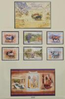 Lindner falcmentes előnyomott magyar albumrész 2003-2006 fekete gyűrűs borítóval, tokkal, benne hián...