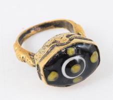 Keleti bronz sokszem mintás gyűrű, m: 50