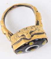 Keleti bronz sokszem mintás gyűrű, m: 50