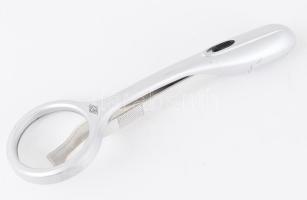 Bélyegfogó nagyító, led világítással, h: 14 cm