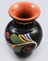 Hódmezővásárhelyi kerámia váza, m: 7,5 cm