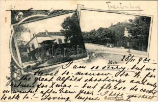 1901 Mór, Moór; kastély. Art Nouveau, floral (apró szakadások / tiny tears)