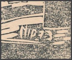 Nolipa István Pál (1907-1986): Országház utca eleje (Budai vár), 1973. Linómetszet, papír. Jelzett (...