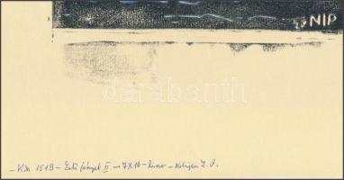 Nolipa István Pál (1907-1986): Esti fények. Színezett linómetszet, papír. Jelzett (paszpartu által t...