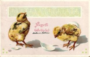 Easter chicks litho
