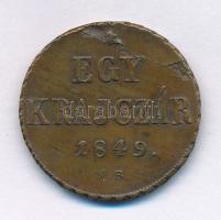 1849NB 1kr Cu T:XF,VF, kis peremhiba, anyaghiba Adamo B1.1