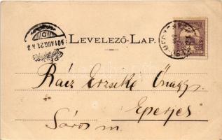 1901 Mecenzéf, Metzenzéf, Alsómecenzéf, Metzenseifen, Nizny Medzev; utcakép, Patow C. üzlete. Kiadja...