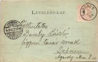 1898 (Vorläufer) Losonc, Lucenec; utcaképek este holdfényben. Redlinger Ignác tulajdona / street vie...